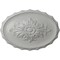 Ekena Millwork Oxford Ceiling Medallion, Hand-Painted Frost, 16 7/8"W x 11 3/4"H x 1 1/2"P CM16OXFRF - alternate 1